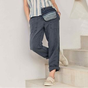 Sundance Organia linen blend lace pant